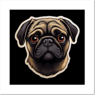 Cute Pug Dog - Dogs Pug Posters and Art